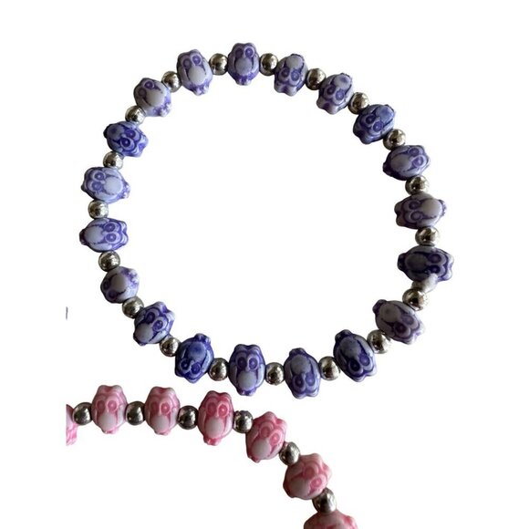 Beaded Stretch Bracelets - Set Of 3 - Multicolor - Picture 3 of 4